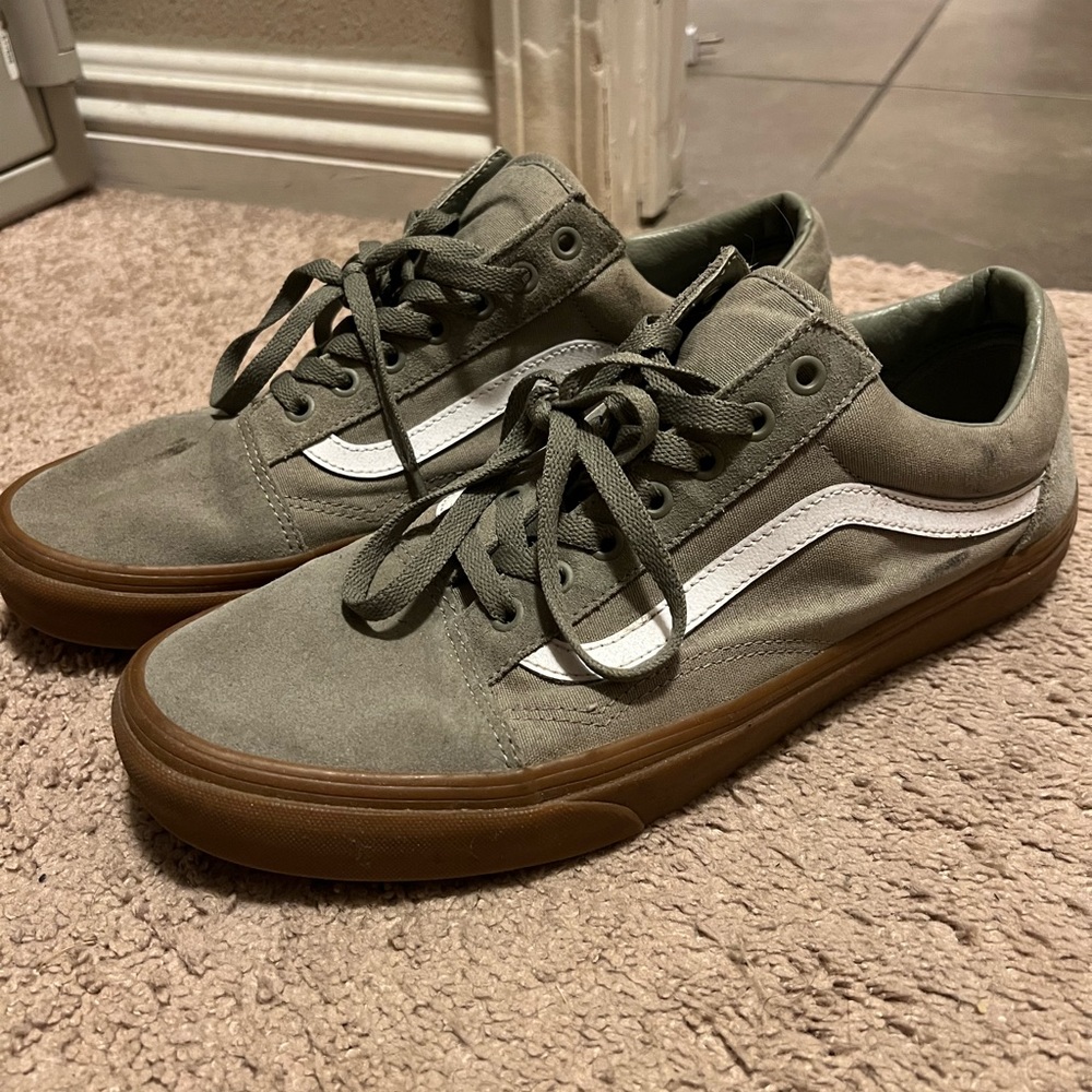 Men’s olive green vans- size 12